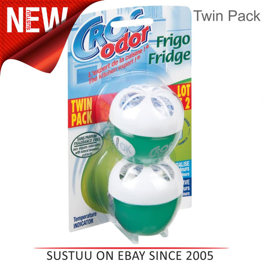 Croc Odor TwinPack Fridge Fresh Deodoriser Neutraliser│Odour Freshener Food Safe