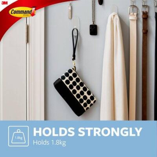 3M Command Large Clear Danage-Free Hanging Hook Strips│Hold Strongly│17093CLR