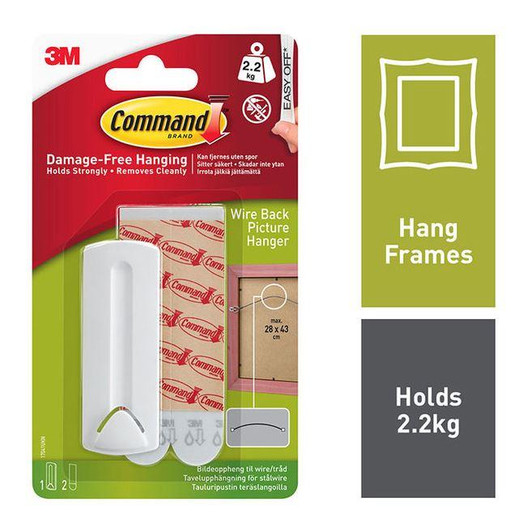 3M Command Wire-Backed Picture Hanger│Easy to Apply│Holds Strongly Up To 2.2kg