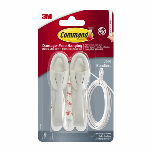3M Command Cord Indoor Bundlers for Hanging Cables, Wire & Cords Damage Free