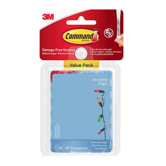 3M Command Clear Round Cord Clip│Damage-Free Hanging│Hold Strongly│Easy to Apply