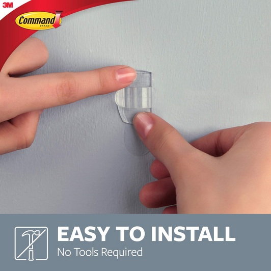 3M Command Clear Round Cord Clip│Damage-Free Hanging│Hold Strongly│Easy to Apply