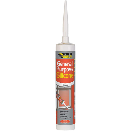 Everbuild General Purpose Silicone Sealant C3 Cartridge│HighStrength│300ml-Clear