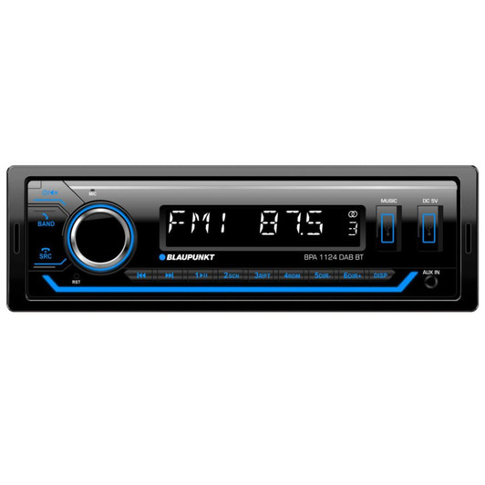 Blaupunkt BPA1124BT DAB Single Din Car Stereo Player DAB+ RDS Bluetooth AUX USB