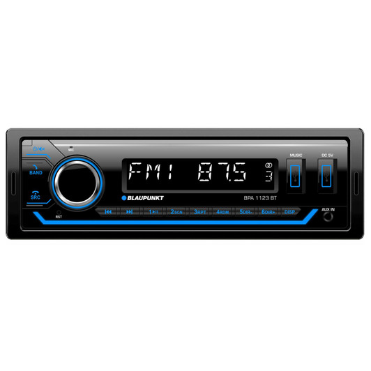 Blaupunkt BPA1123BT Single Din Mechless Car Stereo Player RDS Bluetooth AUX USB