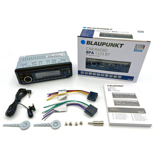 Blaupunkt BPA1123BT Single Din Mechless Car Stereo Player RDS Bluetooth AUX USB