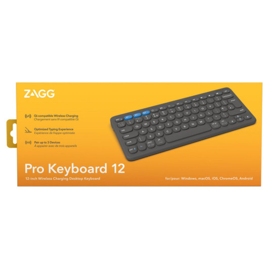 Zagg 103211032 Multi-pairing 12-inch Keyboard with Wireless Charging