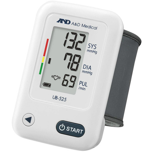 A&D Medical UB-525 Wrist Blood Pressure Monitor IHB Indicator Lightweight White