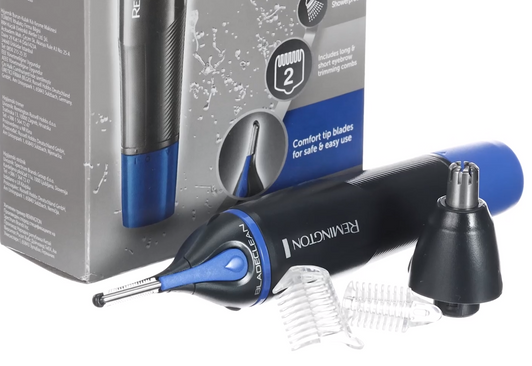Remington Nose Ear Eyebrow Men's Facial Hair Rotary Trimmer with Battery NE3850