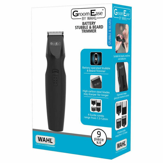 Wahl 5606-917 Groom Ease Stubble & Beard Trimmer Battery Operated Steel Blades