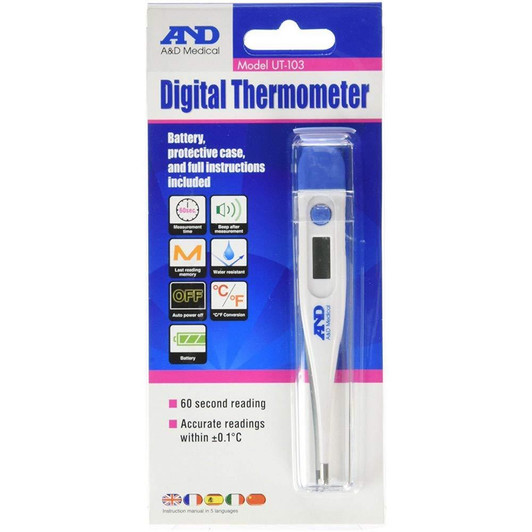 A&D UT103 Temperature Baby/Adult's Thermometer Oral/Underarm/Rectal Use