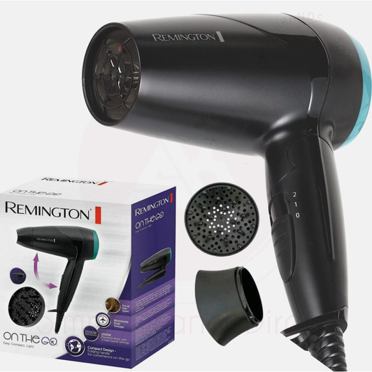 Remington D1500 On The Go Compact Travel Hair Dryer Diffuser 2 Heat/Speed 2000W