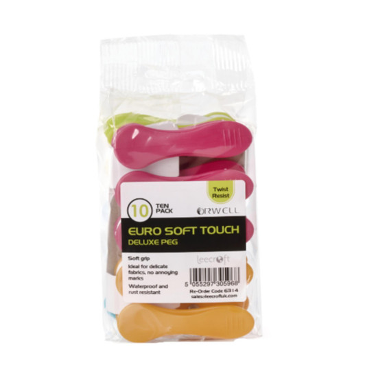 Orwell Soft Touch Deluxe Euro Peg Soft Grip Waterproof & Rust Resistant  10pk