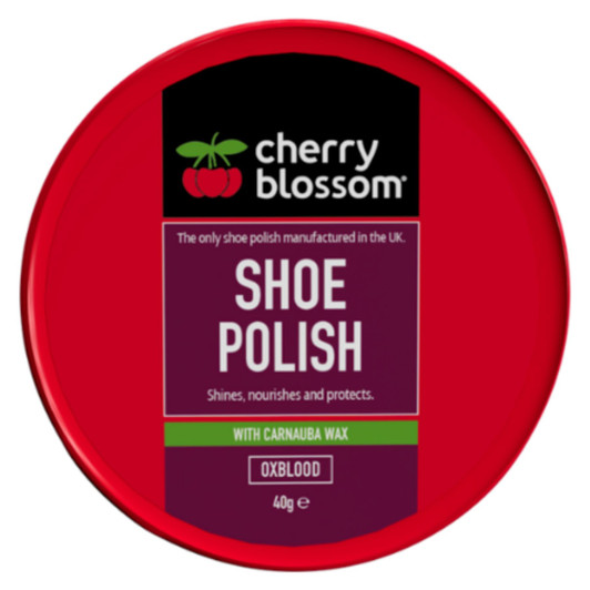 Cherry Blossom Traditional Shoe Polish Shines,Nourishes & Protects Ox Blood 40g
