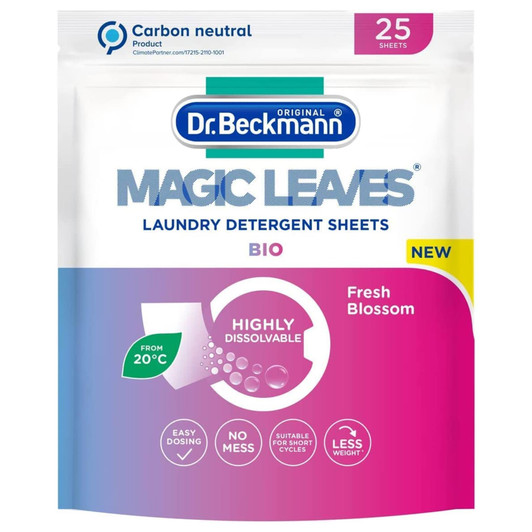 Dr Beckmann Magic Leaves Bio Laundry Detergent Washing Sheet Fresh Blossom Scent