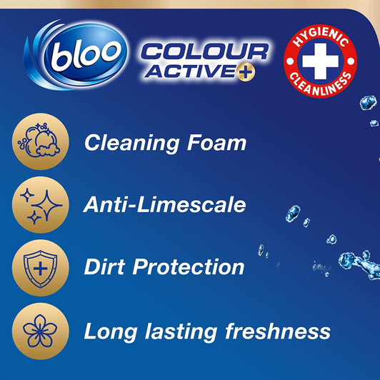 Bloo Active Toilet Rim Block with Bleach Fragrance & with Every Flush 50g