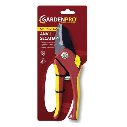 Kingfisher Garden Pro 8" Anvil Secateurs Non Stick Blade Lock closure for safety