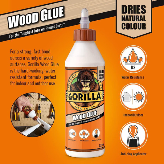 Gorilla Wood Glue Water Resistant 1ltr