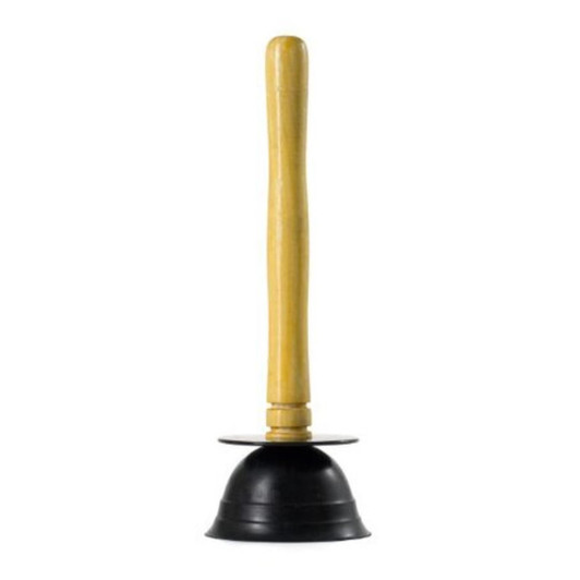 Buffalo Medium Rubber Force Cup Plunger with Wooden Handle for Sink & Bath 4"
