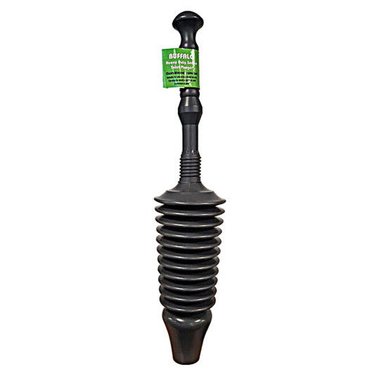 Buffalo Heavy Duty Snake Toilet Concertina Plastic Plunger Easy to Use & Clean