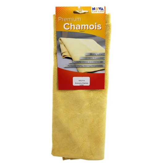 Nova Economy Chamois Leather Skin Cloth for Car, Window, Mirror 3.25 sq ft Large