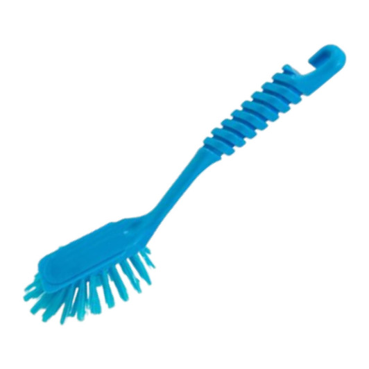 Salmon Hillbrush Premier Medium Dish Wash Cleaning Brush with Scraper 27cm Blue