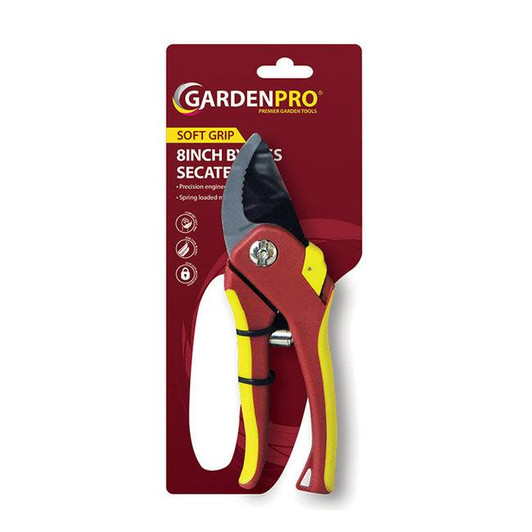 Kingfisher Garden Pro 8'' Bypass Deluxe Secateurs Soft Grip Non Stick Blades