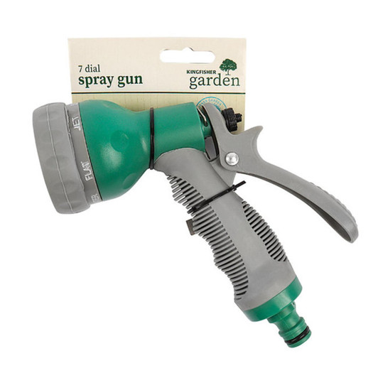 Kingfisher 7 Dial Watering Spray Gun for Outdoor Garden Lawn Easy to Use 6127DDB
