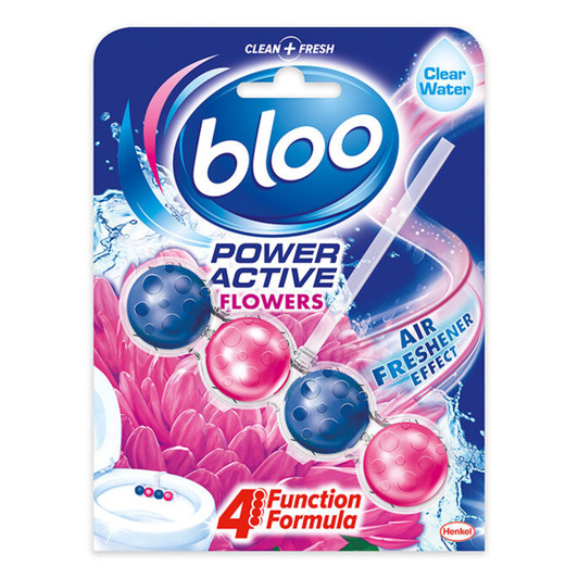 Bloo Power Toilet Rim Block with Extra Freshness & Active Flowers Scent 50g