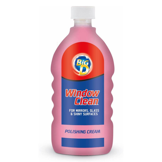 Big D Window Clean Polishing Cream for Glass, Mirrors & Shine Surface Pink