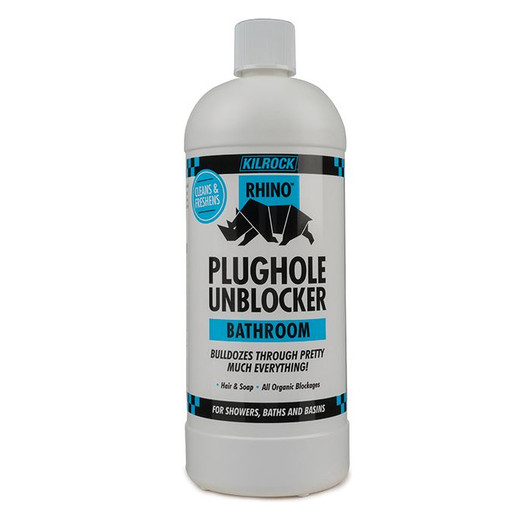 Kilrock Rhino Plughole Unblocker for Clearing Hair, Soap & All Organic Blo
