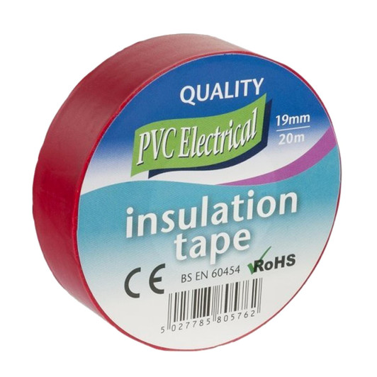 19mm x 20m Electrical PVC Various Color CE Marked and RoHS Approved Tape[Red]