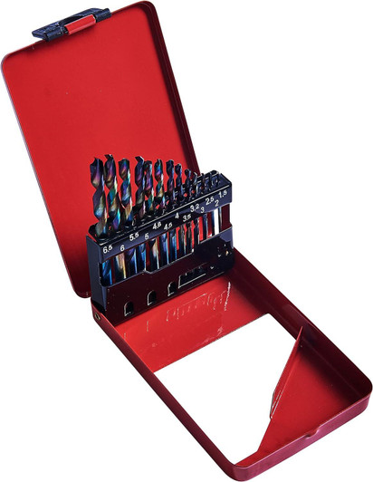 Amtech 13Pc High Speed Steel Titanium Drill Bit Set