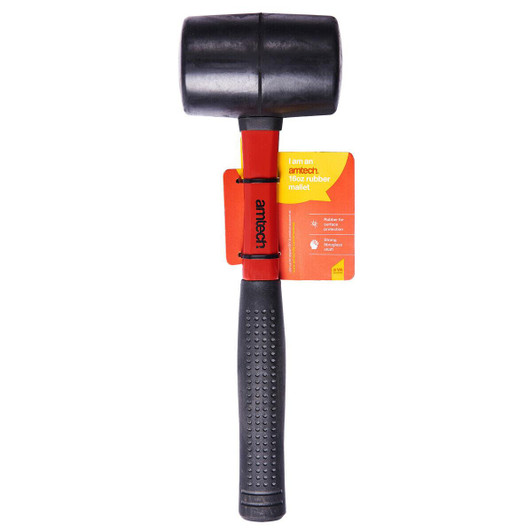 Amtech 16oz Black Rubber Mallet - Fibreglass Shaft A1580 (A1580)/InUK