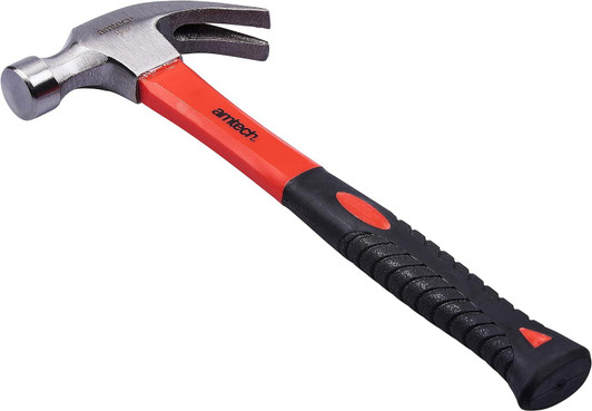 Amtech A0250 16oz (450g) Claw Hammer with fibreglass Shaft