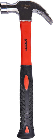 Amtech A0250 16oz (450g) Claw Hammer with fibreglass Shaft