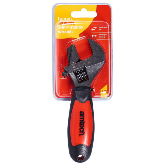 Amtech 2-In-1 Stubby Pipe/Adjustable Wrench