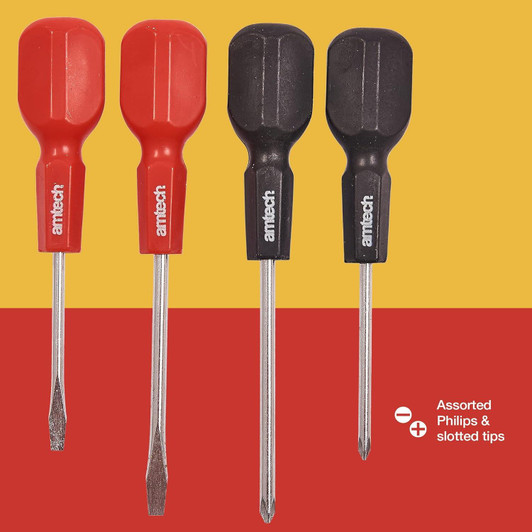 Amtech L0850 4 Piece Cabinet Handle Screwdriver Set