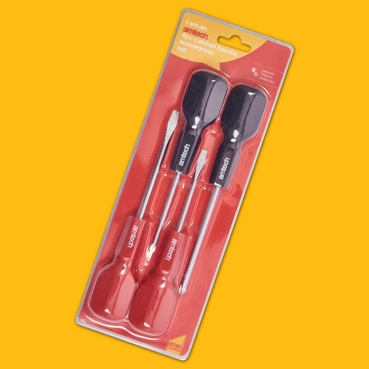 Amtech L0850 4 Piece Cabinet Handle Screwdriver Set