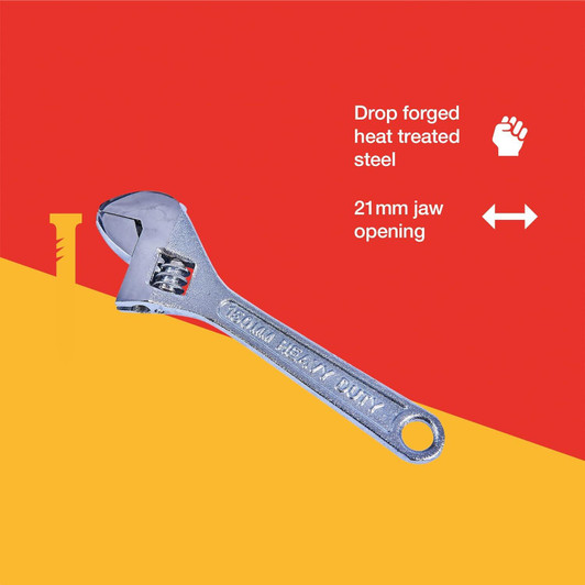 Amtech C1800 150mm (6") Adjustable Wrench with 20mm (0.8") jaw Opening