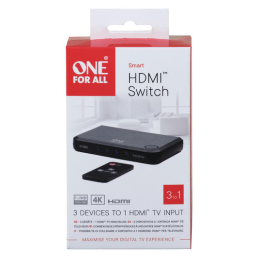 One For All SV1632 Smart 3-Device HDMI Switch