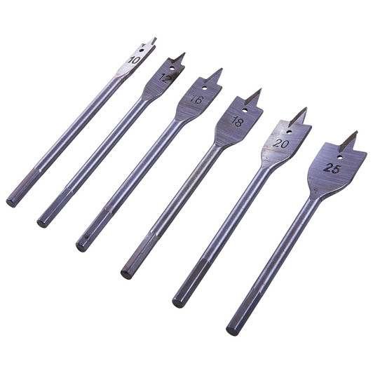 Amtech F1400 6 Piece metric flat wood bit set