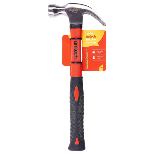 Amtech A0240 8oz (225g) Claw Hammer with fibreglass Shaft