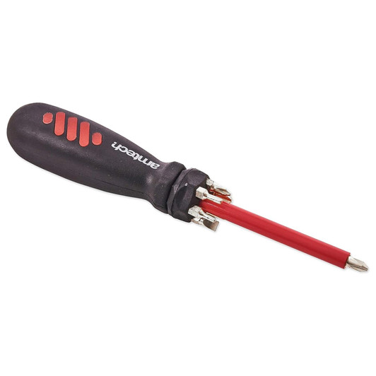 Amtech 8-In1 Multi Function Screwdriver with Telescopic Magnetic Pick Up Tool & Slotted