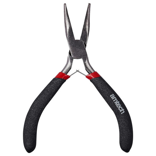 Amtech Mini Bent Nose Plier With Spring