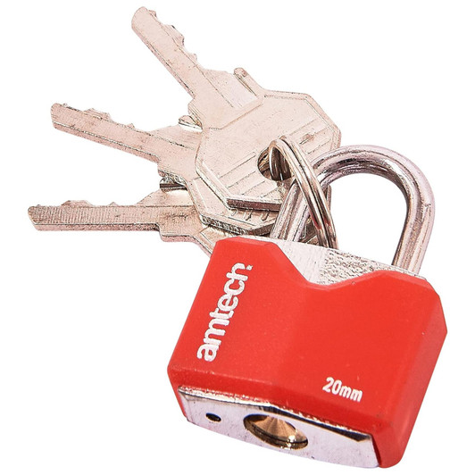 Amtech T0701 20mm Rhombic Chrome Plated Iron Padlock
