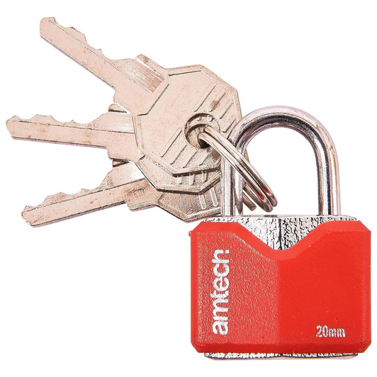 Amtech T0701 20mm Rhombic Chrome Plated Iron Padlock