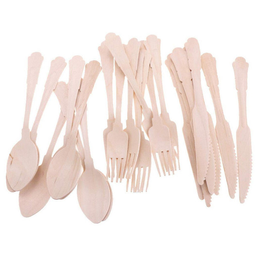 Caroline Wooden Cutlery Assorted 24pk