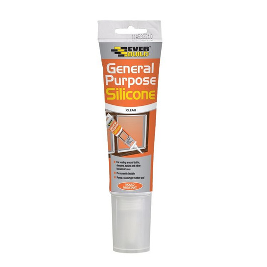 Everbuild General Purpose Silicone Easi Squeeze Clear 80ml