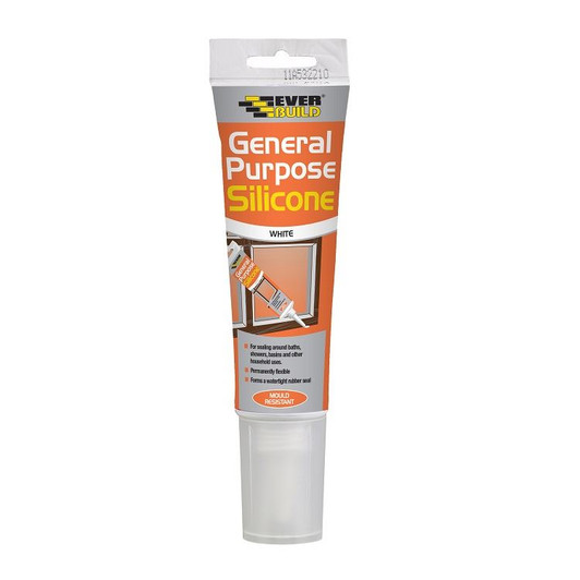 Everbuild General Purpose Silicone Easi Squeeze White 80ml